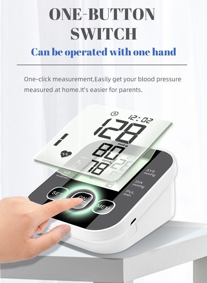 Ayshal Blood Pressure Machine, Automatic Digital Upper Arm Blood Pressure Monitor with Adjustable Large Cuff - Image 5